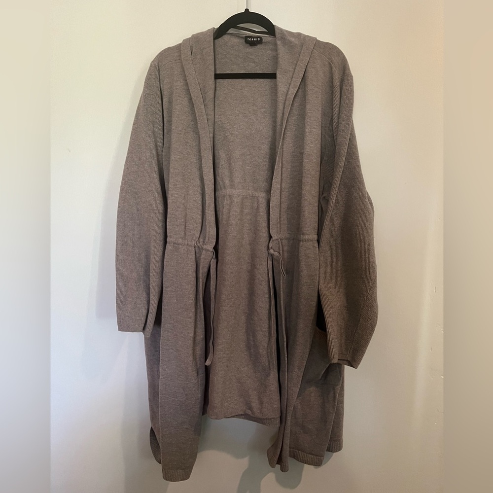 Torrid Everyday Plush Anorak Hooded Cinched Waist Sweater